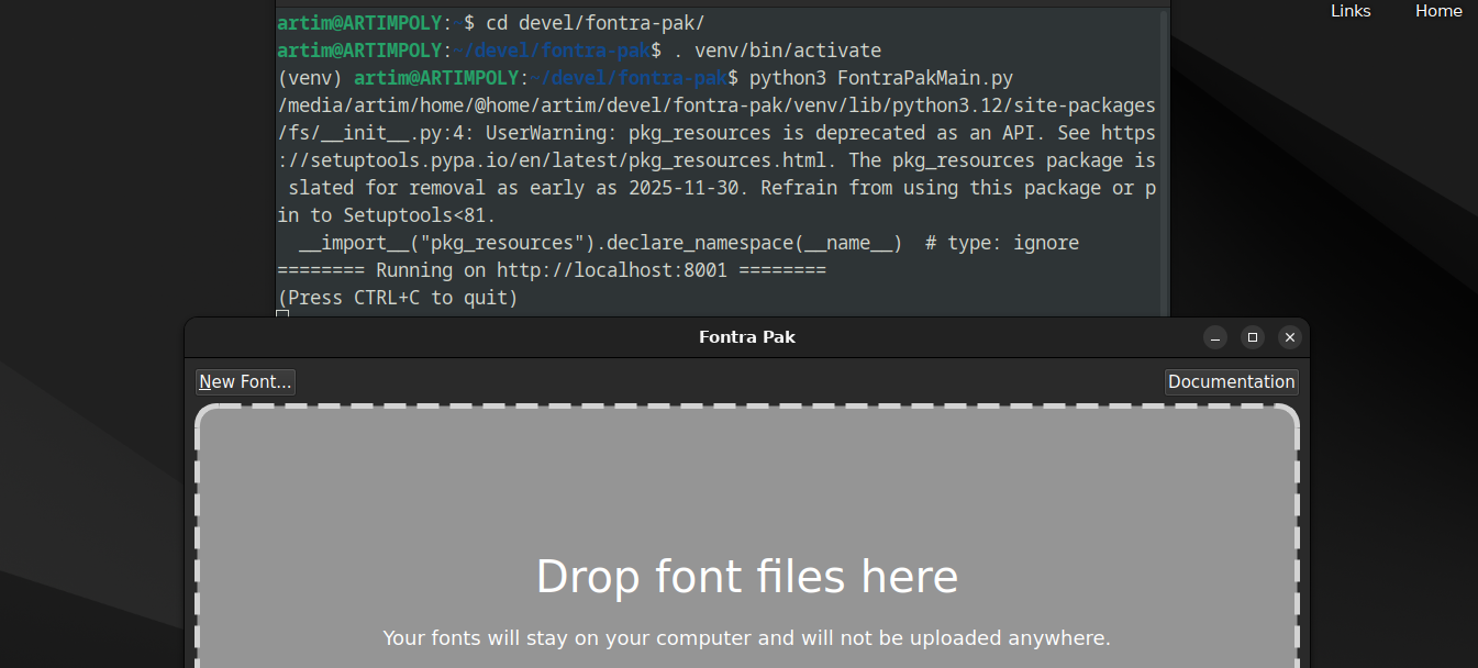 Fontra Pak without pyinstaller